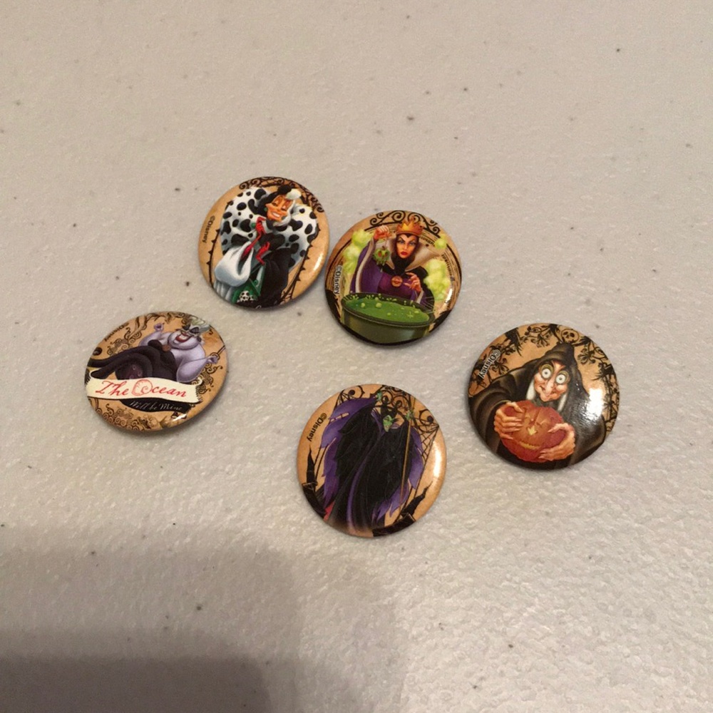 Disney villain mini buttons